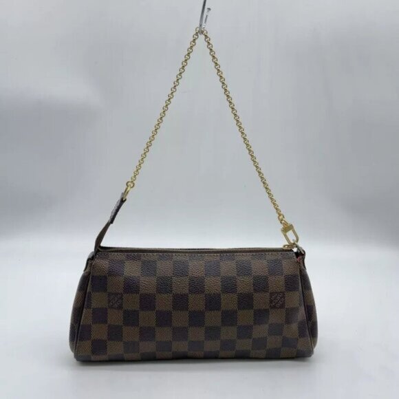 Louis Vuitton Damier Ebene Eva Shoulder Bag W/box - Picture 4 of 16